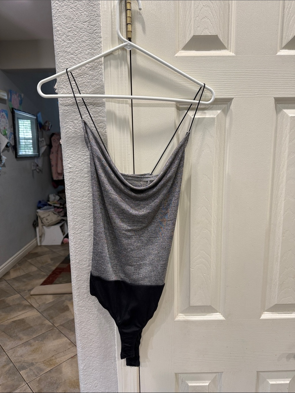 Charlotte Russe Gray Ribbed Tank Top